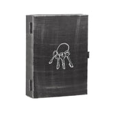 Wanddecoratie Sleutelkastje - Zwart - Metaal